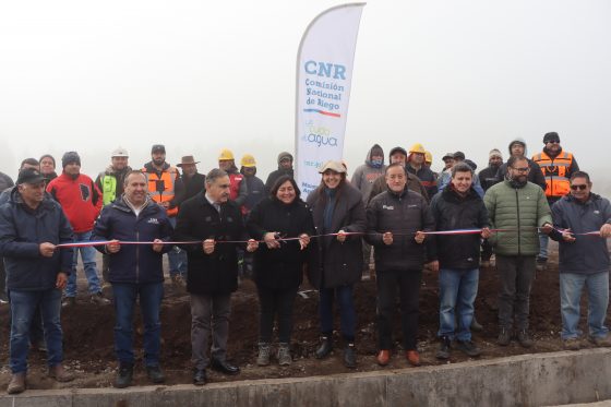 Comisión Nacional de Riego inauguró obras de revestimiento en el canal Chacay, para beneficiar a familias agricultoras de Angol